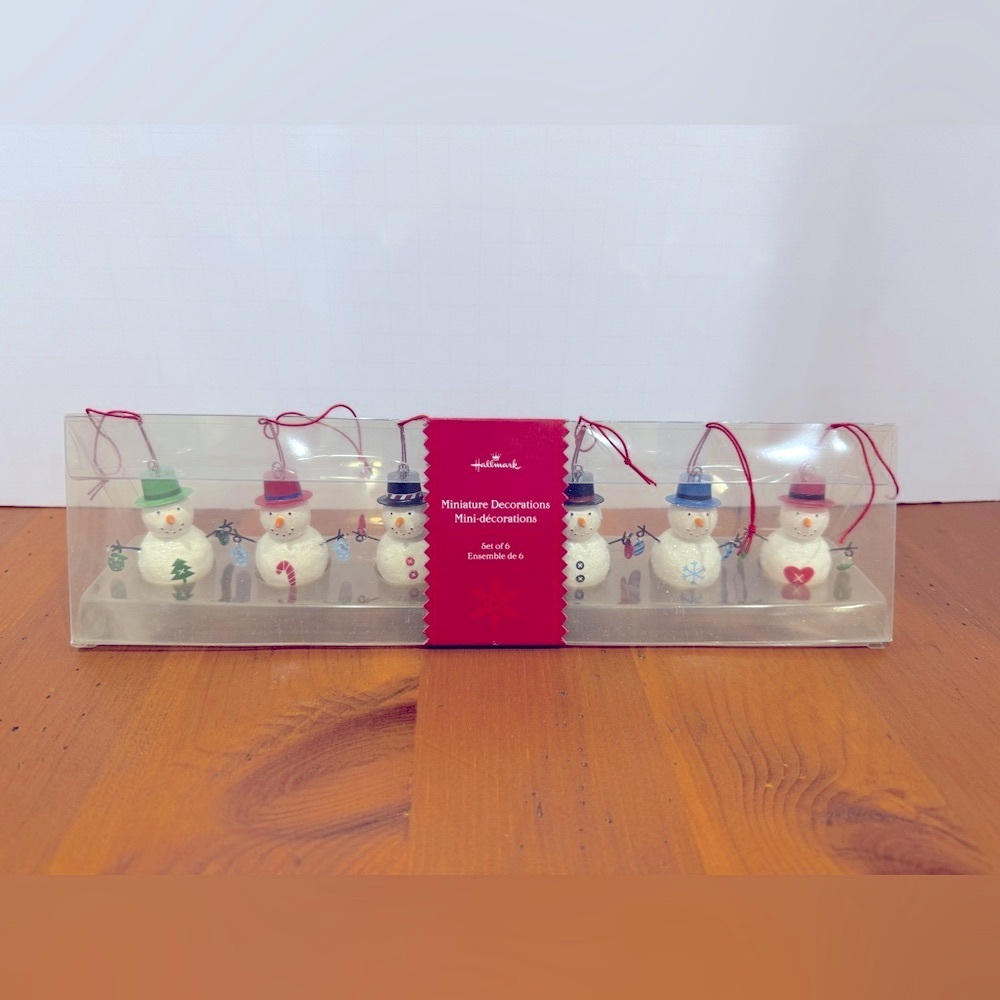 NIB Hallmark vintage snowman ornament figurines